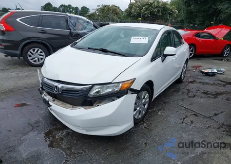 2012 Honda Civic Lx из США, поврежденный, VIN 19XFB2F53CE316359